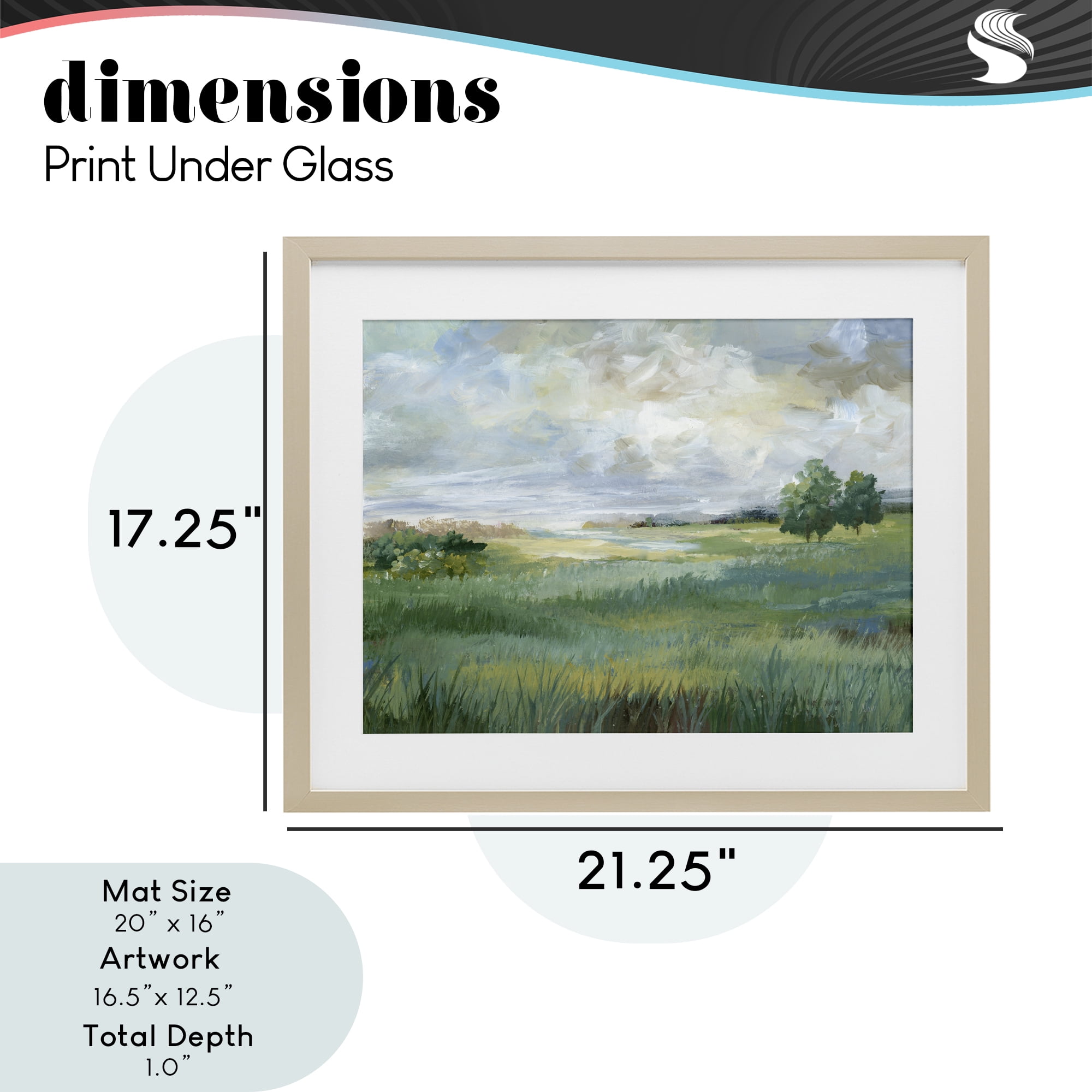 Stupell Industries Idyllic Summer Field Birch Framed Print Under Glass, design by Nan