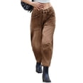 thumbnail image 3 of High Waisted Wide Leg Vintage Denim Pants Women Baggy Barrel Horseshoe Jeans, 3 of 7