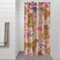 thumbnail image 2 of Golden Retriever with Flowers Shower Curtain 36"x72" ,Bathroom Decorative Shower Curtains Set with 12 Hooks,Modern Waterproof Washable Shower Curtain, 2 of 6