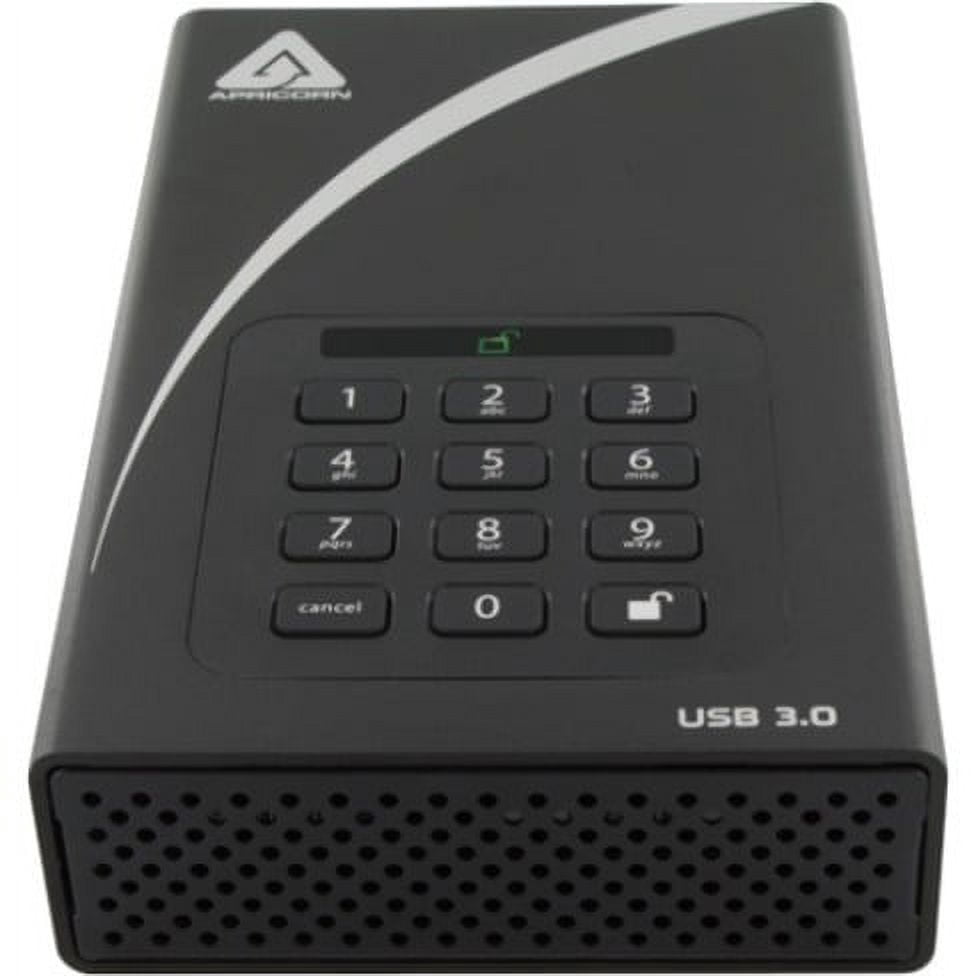 Apricorn Aegis Padlock DT ADT-3PL256-16TB 16 TB Desktop Hard Drive 3.5" External Black TAA Compliant