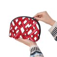 thumbnail image 6 of Portable Bags Clutch Pouch Zipper Smooth Built-In Compartment For Travel Vacation Business Camping Crimson Moroccan Trellis Hand-Drawn Sketch_3, 6 of 7