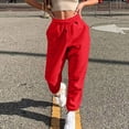 thumbnail image 2 of IYYVV Womens Joggers Pants Lightweight Running Sweatpants with Pockets Athletic Tapered Casual Pants for Workout Lounge Red M, 2 of 7