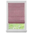 thumbnail image 3 of Achim Buffalo Check Roman Indoor Cordless Burgundy Polyester Light Filtering Window Roman Pleated Shade, 64" L x 27" W, 3 of 3
