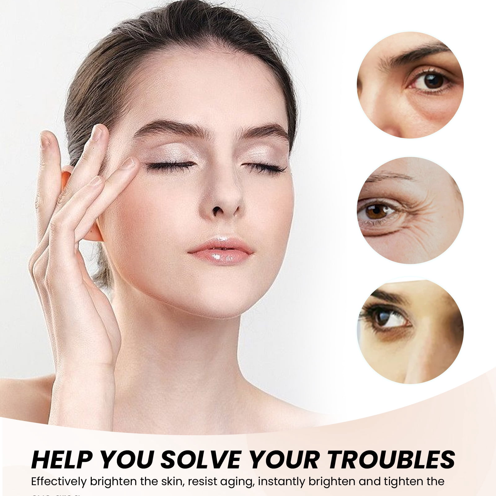 Alvantor Temporary Tightener Eye Cream, Instant Reduces Under-Eye Bags, Dark Circles & Puffiness, Anti Aging Fine Lines, 1fl.oz