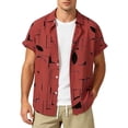 thumbnail image 2 of VgaVtl Button up Mens Collared Shirt Short Sleeve Summer Clothes for Men Shirts Casual Retro Graphic Vacation, 2 of 6