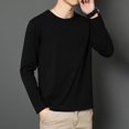 thumbnail image 4 of Mens Casual Slim Crew Neck Pullover Long Sleeve Muscle Tee T-Shirt Tops Blouse, 4 of 8