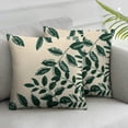 thumbnail image 2 of Nawypu  Embroidered Throw Pillow Covers Surrounding Green Leaves Decorative Pillowcases Farmhouse Cotton Pillow Cushion Cases Boho Home Decor Square Floral Pillow Case&nbsp;2pc, 2 of 6