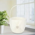 thumbnail image 3 of Cesta de regalo, material de satén de seda, cesta de boda, cesta de flores blancas, acabado de lujo, 3 of 8