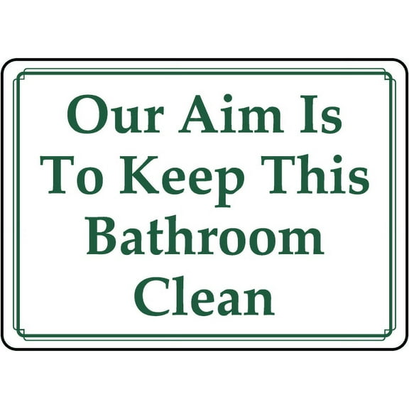 Vinyl Stickers - Keep This Bathroom Clean Sign C4 - Safety and Warning Warehouse Signs Stickers - 3.5" x 5" - 3 Pack