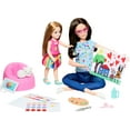 thumbnail image 2 of Barbie Art Therapy Playset with 2 Dolls, Pet & Accessories, Shirt on Small Doll Rotates Emoji, 2 of 6