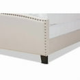 thumbnail image 5 of Baxton Studio Morgan Modern Transitional Beige Fabric Upholstered King Size Panel Bed, 5 of 12