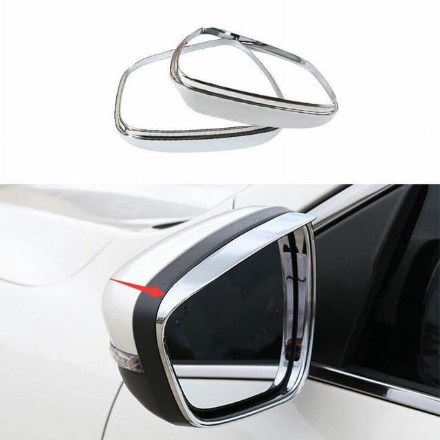 Chrome Rear View Mirror Rain Eyebrow Trim 2PC Fit for Ford Escape Kuga 2020-2022