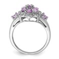 thumbnail image 2 of Auriga 925 Sterling Silver Rhodium Diamonds and Amethyst Ring Size 6 for Women, 2 of 6