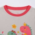thumbnail image 6 of lnmuld Two Piece Cute Pajamas Dinosaur Print Boys Long Sleeve Pajama Set Comfortable Loungewear for Kids and Relaxation Size:3-4 Years, 6 of 7