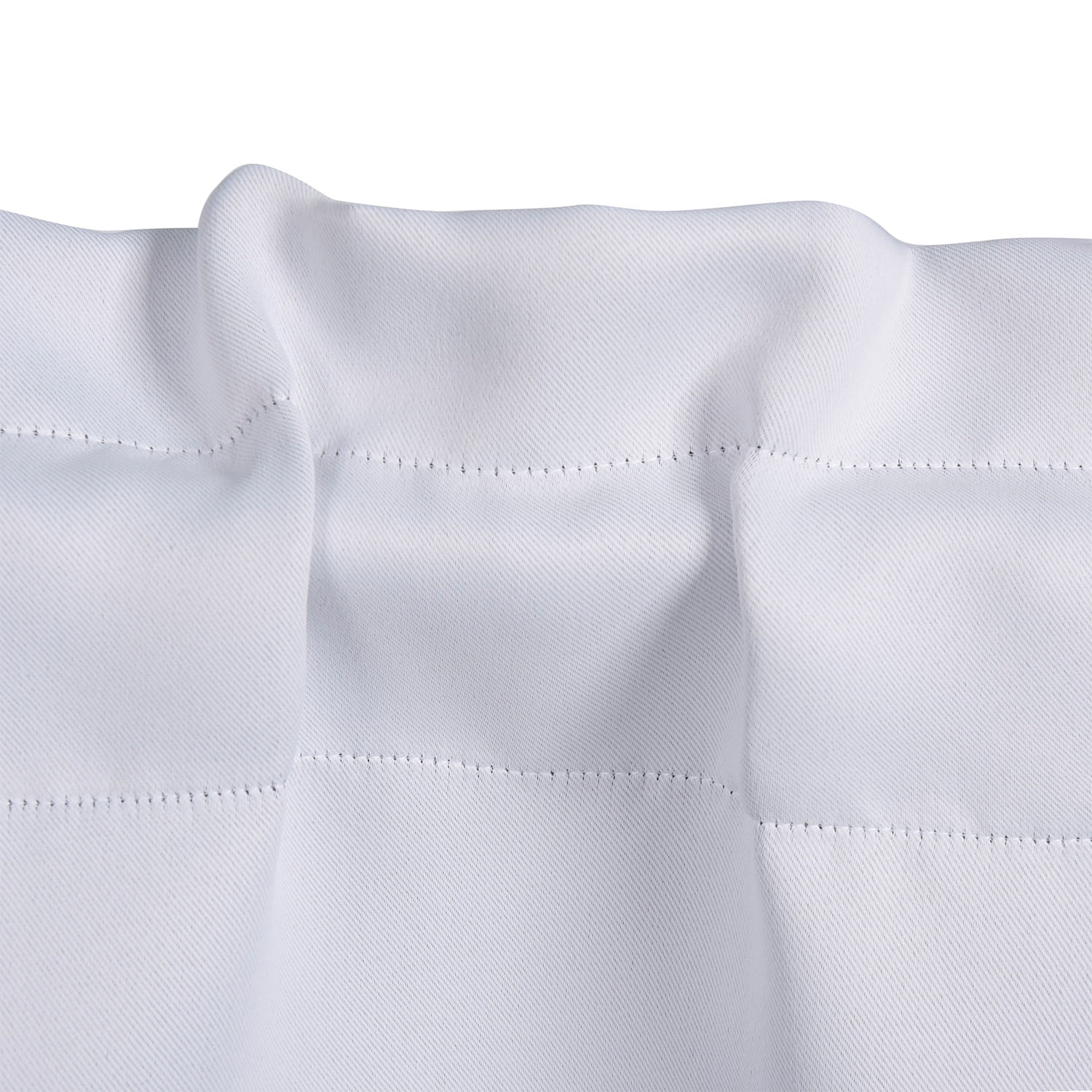 HIG White Scalloped Half Curtain with blackout for Kitchen,2 Panels,30"x 36"