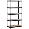 thumbnail image 4 of DEELLEEO 45 x 90 x 180cm 5 Tiers Powder Coated Storage Rack Black, 4 of 4