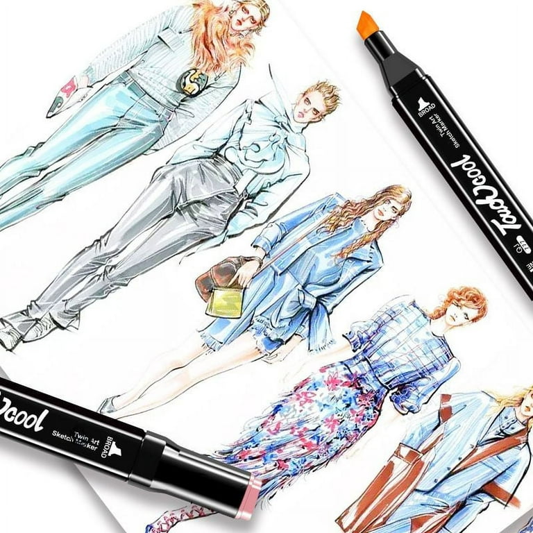 30/40/60/80 Set di pennarelli Manga Drawing Markers Pen Alcohol Based  Felt-tip Twin Brush Pen Art School Supplies Sketching Markers