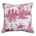 thumbnail image 1 of Maison D' Hermine Calais - Funda De Almohada Decorativa 100% Algodón, Color Rojo Con Fondo Blanco, Para Sofá, Fundas De Cojín, Dormitorio, Hogar, Sala De Estar (18.0 X 18.0 In), 1 of 5