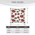 thumbnail image 4 of Xecao Hand Drawn Strawberry Print Soft Velvet Decorative Throw Pillow Covers, Square Cushion Cases for Bed, Sofa, Living Room, Car, and Indoor Outdoor Use-16"x16", 4 of 8