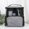 thumbnail image 2 of Solar Light Clearance Shower Bag Mesh Shower Caddy Portable Tote Bag For Bathroom, Gym, Travel, Camping Quick Dry Hanging Shower Organizer Basket Toiletry Bag, Black，Gray, 2 of 9