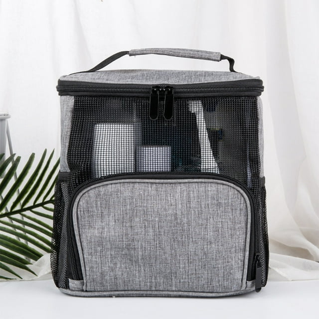 Xihbxyly Los Artículos Más Vendidos Bolsa de Malla, Bolsa Mano Portátil para Baño, Gimnasio, Viajes, Camping, Organizador de Ducha Colgante de Secado Rápido, Bolsa de Artículos de Tocador, Negro, Gri