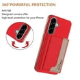 thumbnail image 3 of ELEHOLD Case for Samsung Galaxy A56 5G, 2-in-1 Magnetic Detachable Wallet Case, RFID Blocking PU Leather Flip Cover with Kickstand & Card Holder,Red, 3 of 5