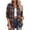 Coffee, variant on Women's Plaid Flannel Shirt Long Sleeve Button Down Casual Checkered Blouse Oversized Lumberjack Top Fall Winter Layering Piece Red Black Buffalo Check Soft Loose Fit Tunic Shacket Jacket