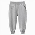 thumbnail image 4 of Gibobby Boys Pants Little Boys Sweatpants Kid Pants Athletic Elastic Waist Soft Lightweight Pants With Pocket Drawstring 2T 3T 4T 5T 6T Big Boys Pants(1-2 Years,Grey), 4 of 4