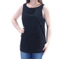 thumbnail image 3 of Ralph Lauren Womens Embroidered Mesh Tank Top, Black, Medium, 3 of 4