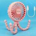 thumbnail image 4 of 1pc Octopus Fan, Summer New Portable Handheld USB Rechargeable Fan, Baby Stroller Small Fan, Outdoor Bike Clip Fan Desk Foldable USB Fan, 4 of 4