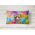 thumbnail image 2 of Carolines Treasures DAC4001PW1216 16 x 12 in. Unisex Hippie Animal Leopard Polyester Fabric Throw Pillow, 2 of 4