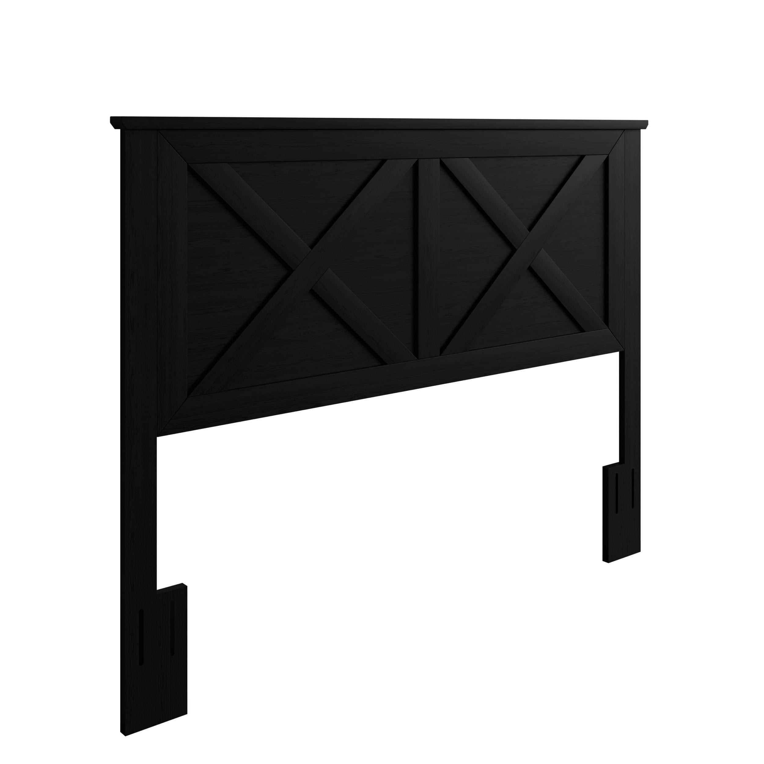 Home Design Raleigh Full/Queen Wood Headboard, Black