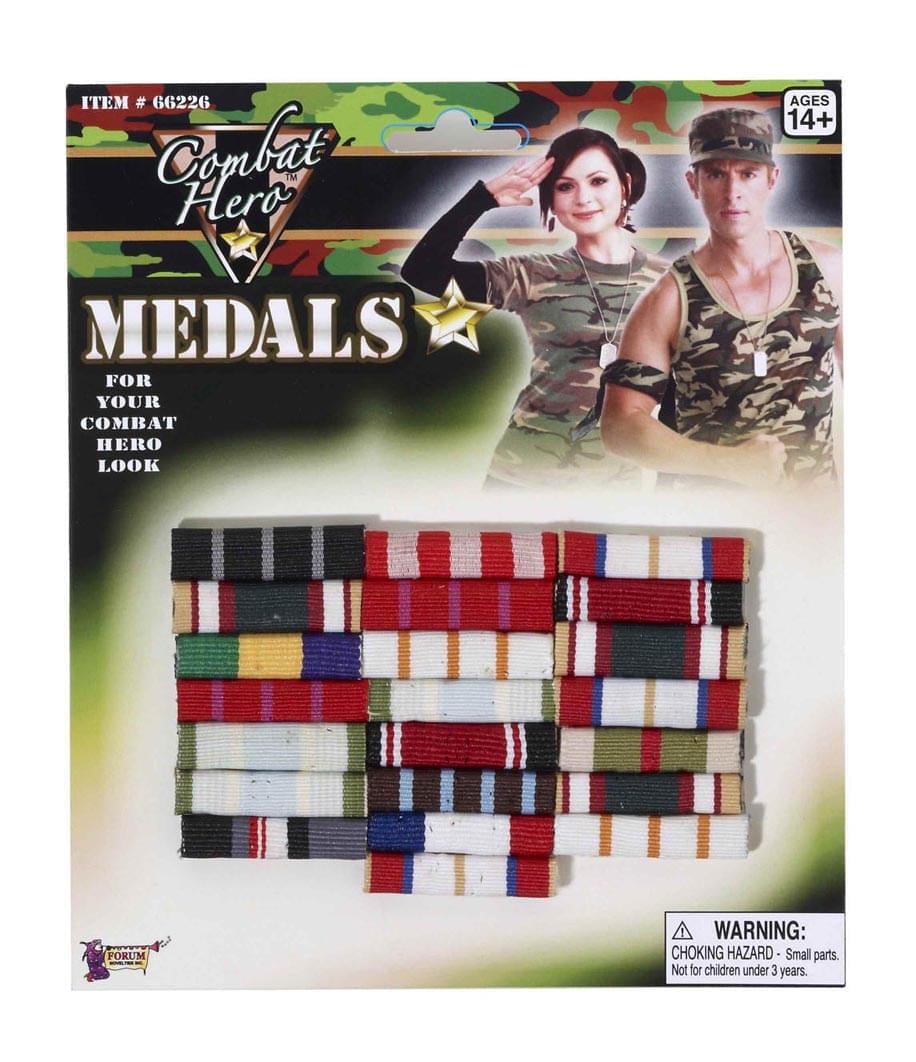 Fancy Dress Army Hero Soldier Armed Forces Pack Of 3 Plastic Military Medals 