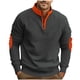 thumbnail image 2 of pstuiky manga larga para hombre, Camisa informal de moda para hombre, color liso, transpirable, blusa de manga larga con cuello alto camisetas de hombre l, 2 of 5