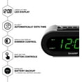 thumbnail image 2 of Digital Alarm with AccuSet - Automatic Smart Clock, Never Needs Setting - Great for Seniors, Kids, and Everyone who Doesn't Want to Set a Clock! Silver Case with Green LEDs, 2 of 4