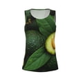 thumbnail image 4 of Xecao Fresh Avocados print women's scoop neck, loose-fit workout tank tops for the gym., 4 of 9