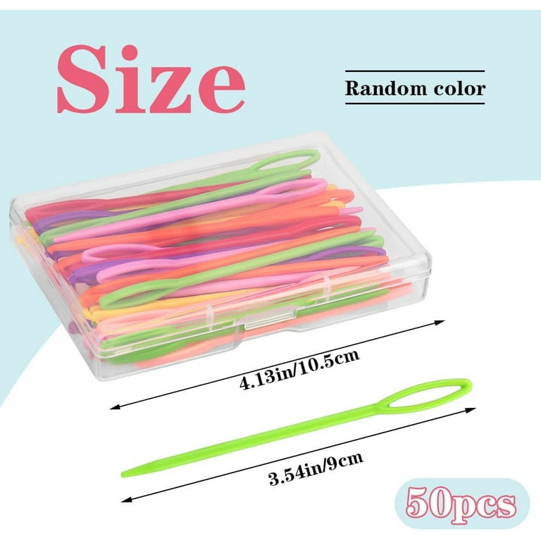 120pcs, Plastic Yarn Needles, Large Eye Yarn Neddles Colorful Sewing  Neddles Bulk For DIY Weaving Sewing Tapestry, Print Drawings Embroidery  Cloth Thr
