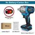 thumbnail image 1 of 1200NM Brushless Cordless Electric Impact Wrench 1/2 Inch High Torque Power Tool,No Battery No Plug, 1 of 7