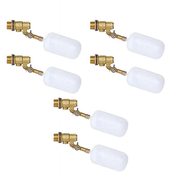 6X VáLvula de Flotador de 1/2 Pulgada, VáLvula de Flotador de Agua para Llenado AutomáTico de de VáLvula de Flotador de Estanque, para Tanques de Ganado, Acuarios