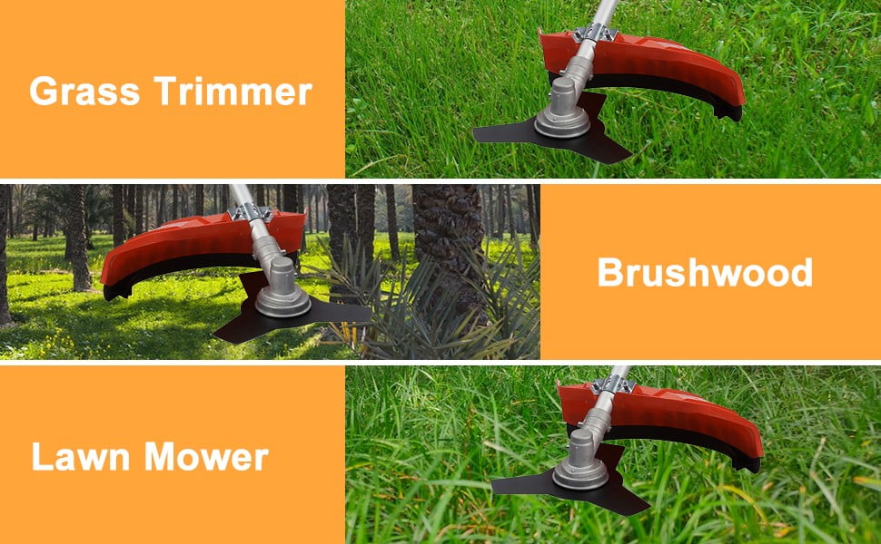 Floseru Gas String Trimmer | 2 in 1 Cordless String Trimmer | 52cc 2-Stroke Weed Wacker Gas Powered | Weed Eater| Gas Weed Eater | Grass Trimmer | 10'' Brush Cutter & Shoulder Strap Included