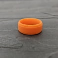 thumbnail image 3 of Orange Step Edge Breathable Comfort Fit Silicone Ring 9mm Bandwidth, 3 of 7