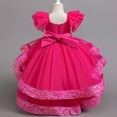 thumbnail image 5 of Girls Princess Dress Casual Puff Short Sleeve Pleated Fashion Sequin Outfits for Birthday Party Wedding Pageant Gown, 5 of 7