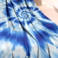 thumbnail image 3 of Blue Tie Dye Mandala Pattern Blanket,Comfortable Soft Flannel Throw Blanket,All Season,Warm Lightweight Blankets for Sofa Bed Couch Living Room Chair,40"x50", 3 of 4