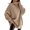 Khaki, variant on Long Sleeve Winter Fashion Women Turtleneck Pullovers Batwing Knit Sweater