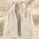 thumbnail image 1 of Chaqueta y sudadera informal con capucha de manga larga para mujer, con estampado de moda, de polar y capucha, 1 of 4