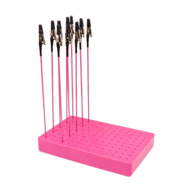 10/20x Base de soporte Herramientas de modelado Soporte de pintura de modelos Soporte básico para mapas Foto Rosa y 10 clips
