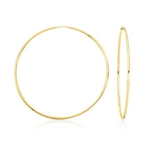 Ross-Simons Italian 1.5mm 14kt Yellow Gold Endless Hoop Earrings, Women's, Adult