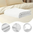 thumbnail image 4 of PureCasa Solid Color Plush Blankets for Bed Sofa, Machine Washable Polyester Throw Blanket Breathable Air Conditioning Quilt for Nap, Modern Simple Home Decor Ideal Gift, 43"x59", 1PC, White, 4 of 6