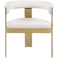 thumbnail image 5 of Meridian Furniture Romeo Cream Vegan Leather Dining Chair (Set of 2), 5 of 10