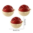 thumbnail image 3 of Laundry Ball Hair Removal Cleaning Reusable Dryer 3-Pack Antis Winding Round Compact Plastic Red Yellow Blue Removes Lint Dust Pet Hair Gentle Clothes Wrinkle Protection Space Saving Tool, 3 of 5